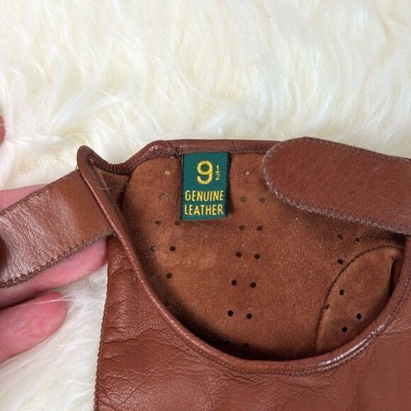 Sermoneta Gloves Italy Driving Gloves Cognac Brown Soft Leather Men’s 9 1/2 - Picture 9 of 11